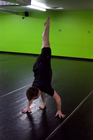Junior Tony Smith rehearses at the Dance Creations studio earlier this week.