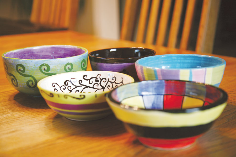 Participants in the Empty Bowls Festival pay $15 to paint a bowl however they like. All proceeds will go towards the Community Cupboards food bank.