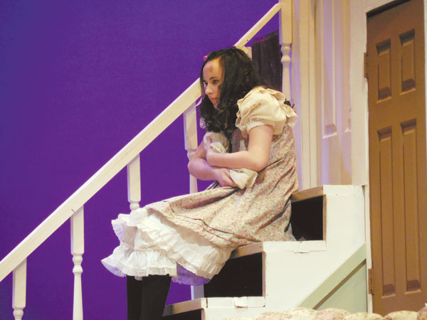 Senior Catherine Ross on the set of The Miracle Worker during a dress rehearsal on March 18.