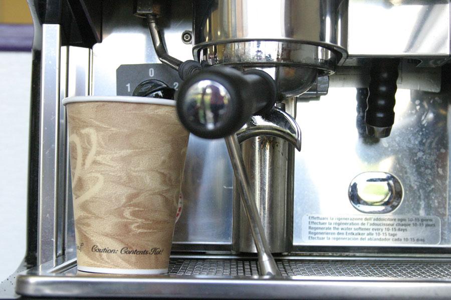 Photo Illustration of coffee being made at the Panther Pit Stop coffee stand inside Wenatchee High School. New health guidelines will affect the stands drink sales.