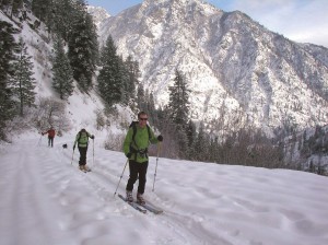 Math teacher Drew Gaylord likes to cross country ski during the winter.