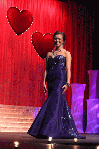 Senior Gabby Waterman takes the ramp at the 2015 Royalty Selection Pageant. 