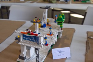 A Lego village is displayed at Pybus Public Market after the second annual Lego Build, this year called Stand Out, produced by Wenatchee High School students.
