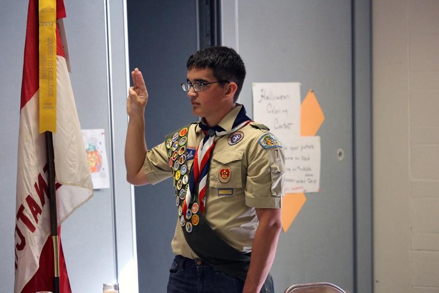 Senior reaches coveted Boy Scout rank